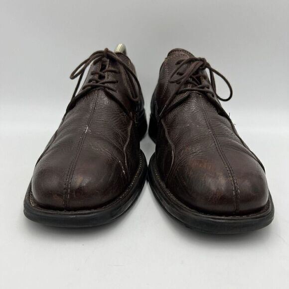 Studio Belvedere Bay Bridge Brown Leather Lace-up Dress Shoes Mens Size 11 1/2 D - Picture 2 of 10